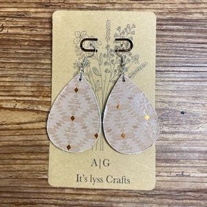 Handmade wooden earrings Aztec pattern